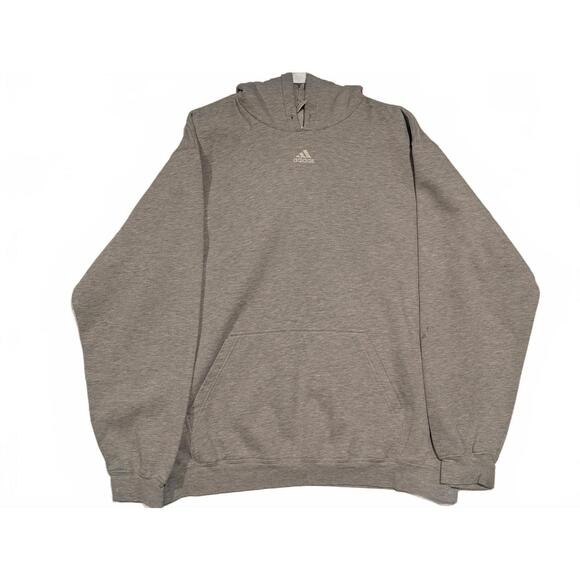 adidas Other - Adidas Gray Pullover Hoodie Sweatshirt Kangaroo Pocket Mens XXL Center Logo
